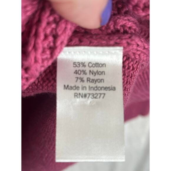 EUC Sonoma women's cable knit crew neck sweater in mauve, size XXL - Picture 3 of 10